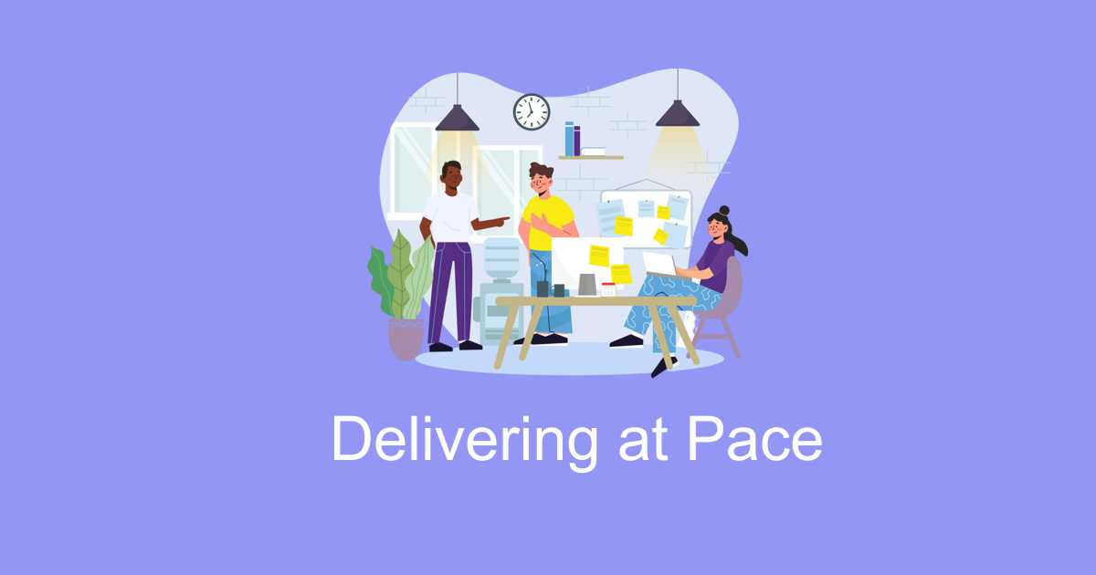 delivering at pace civil service questions answers examples