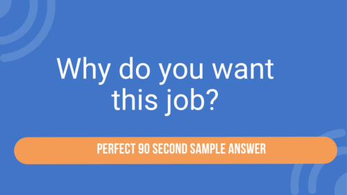why do you want this job - sample answer